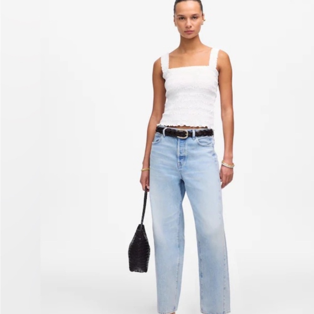 Nwot Madewell foster wash Pieced Barrel-Leg Jeans